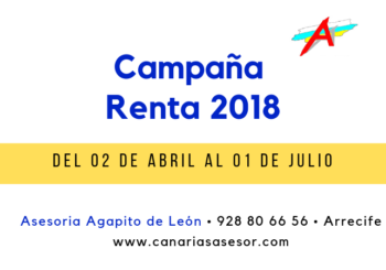 DECLARACIÓN DE LA RENTA 2018 CANARIAS